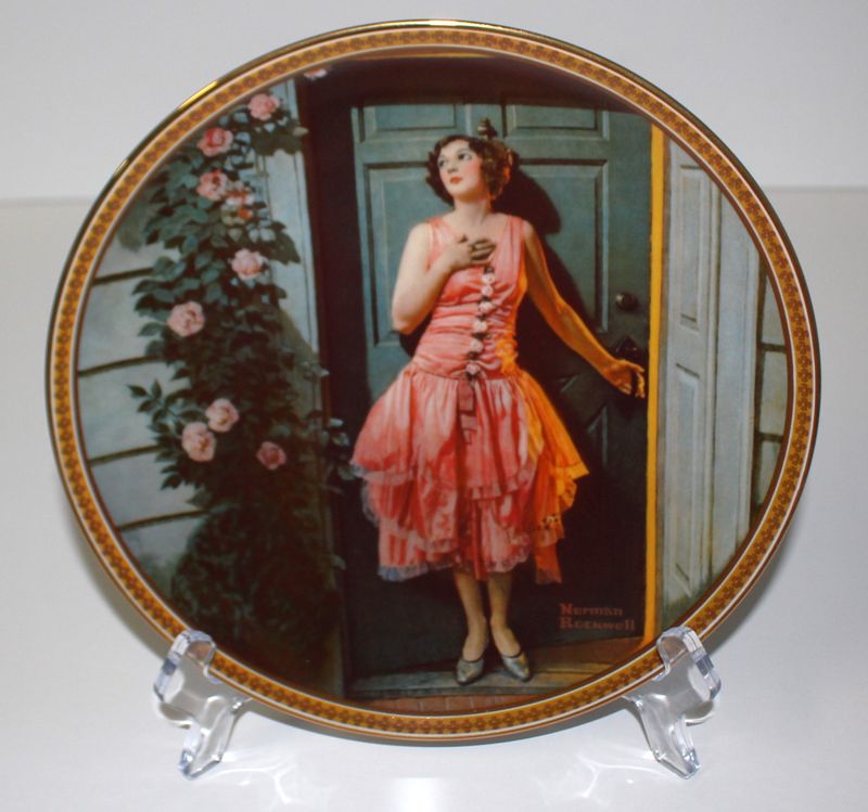 Rockwell “STANDING IN THE DOORWAY” Rediscovered Women 1984 Collector Plate w/COA