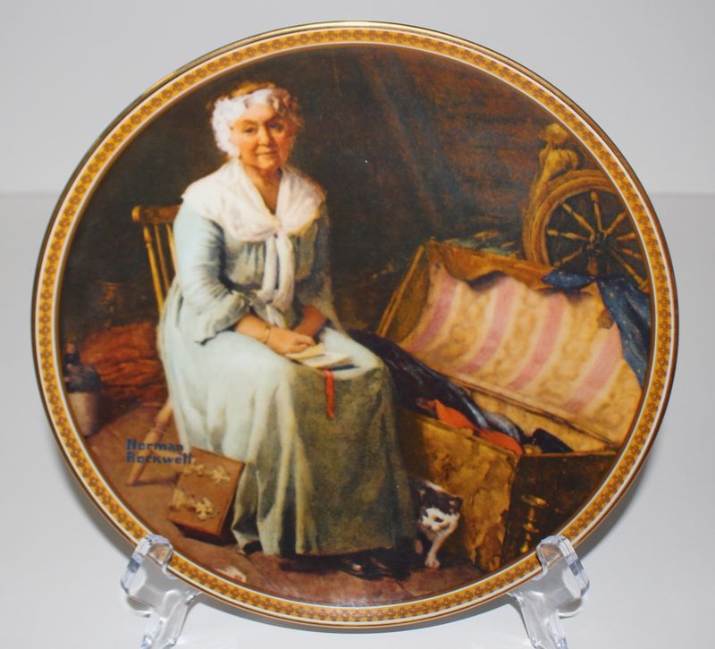 Rockwell “REMINISCING IN THE QUIET” Rediscovered Women 1984 Collector Plate, COA