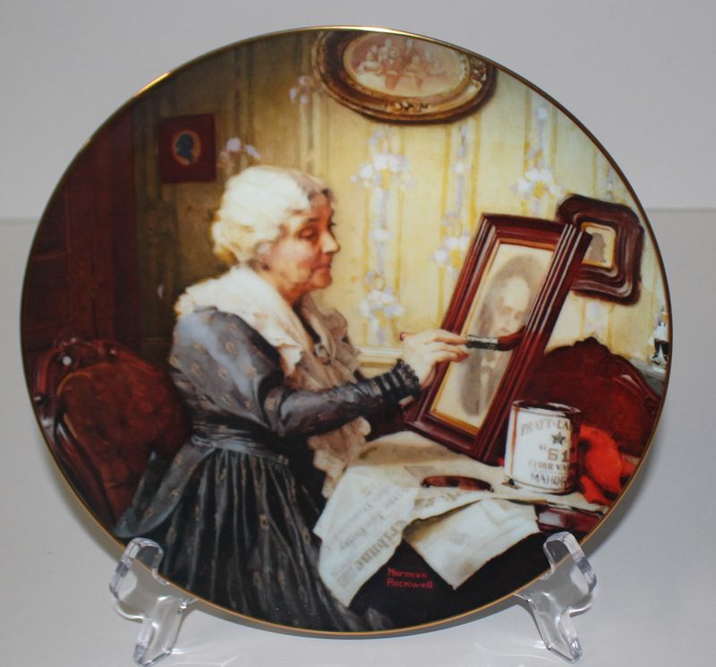 Norman Rockwell's Golden Moments “GRANDMA'S LOVE” 1988 Collector Plate with COA