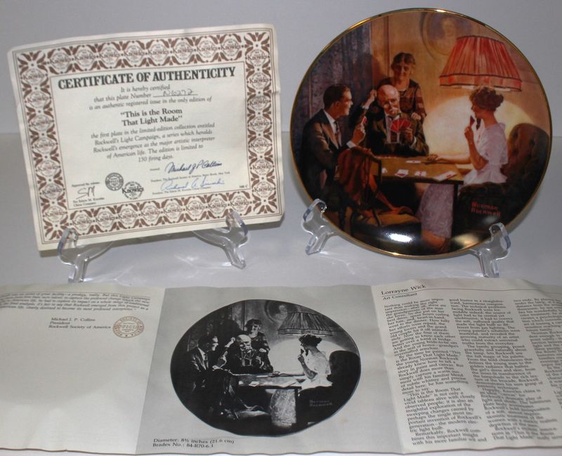 Rockwell&#39;s Light Campaign “THIS IS THE ROOM LIGHT MADE” 1983 Collector Plate