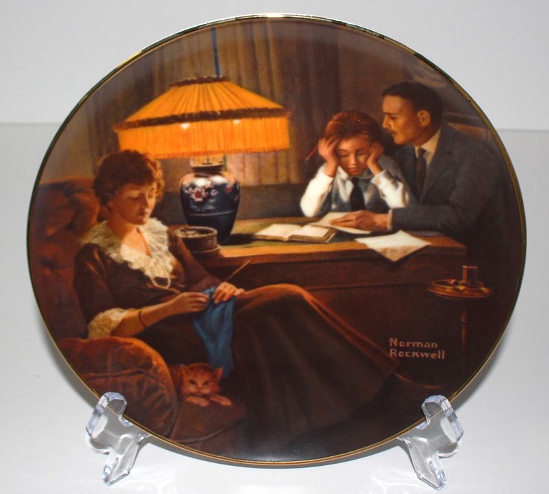 Norman Rockwell's Light Campaign “FATHER'S HELP” 1983 Collector Plate with COA