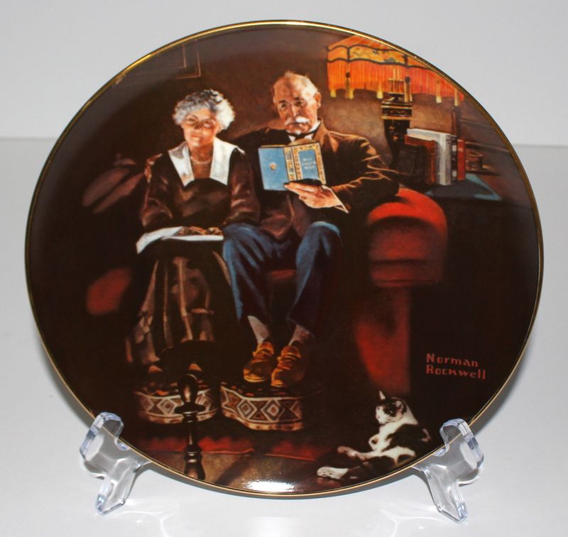 Norman Rockwell's Light Campaign “EVENING'S EASE” 1983 Collector Plate with COA