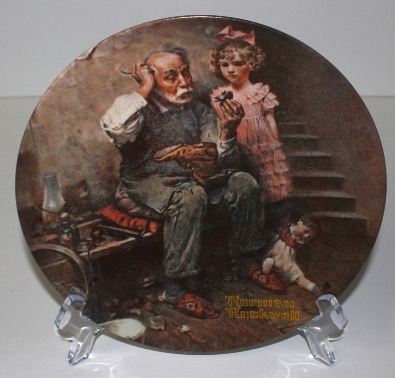 Norman Rockwell Heritage Collection “THE COBBLER” 1978 Collector Plate with COA