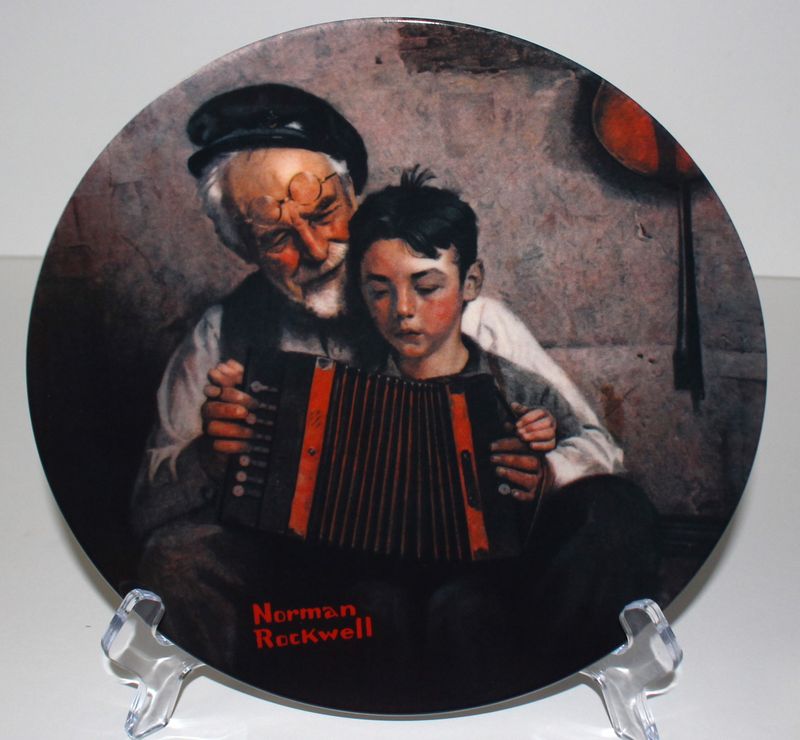 Norman Rockwell Heritage Collection “THE MUSIC MAKER” 1981 Collector Plate, COA