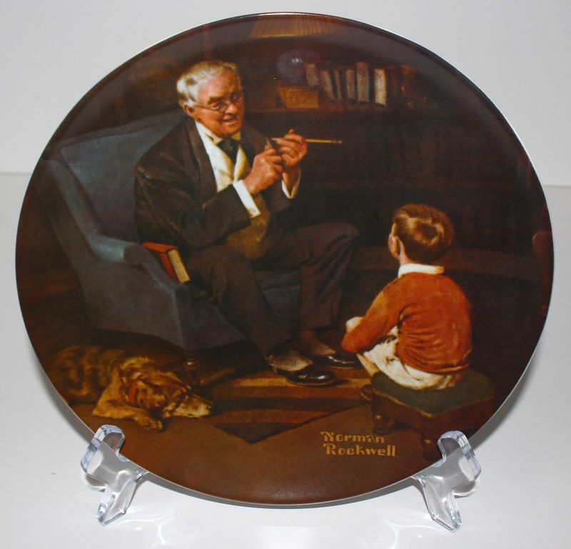 Norman Rockwell Heritage Collection “THE TYCOON” 1982 Collector Plate with COA