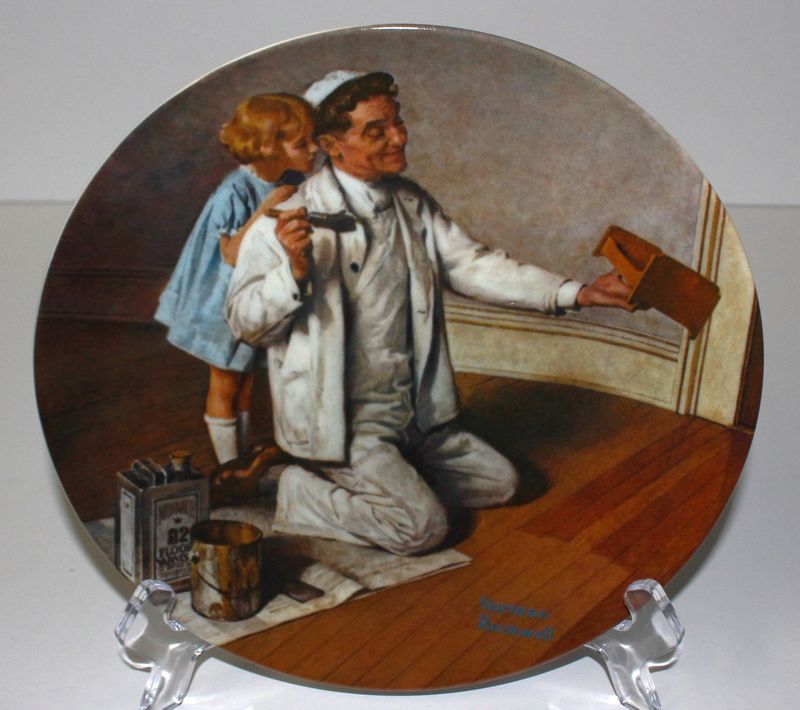 Norman Rockwell Heritage Collection “THE PAINTER” 1983 Collector Plate with COA