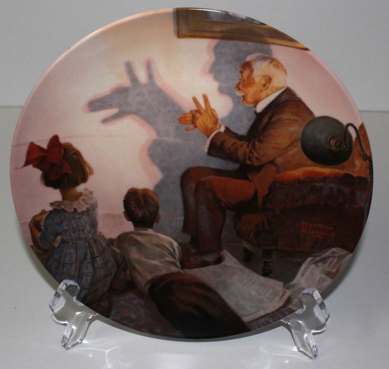 Norman Rockwell Heritage Collection “THE SHADOW ARTIST” 1987 Collector Plate