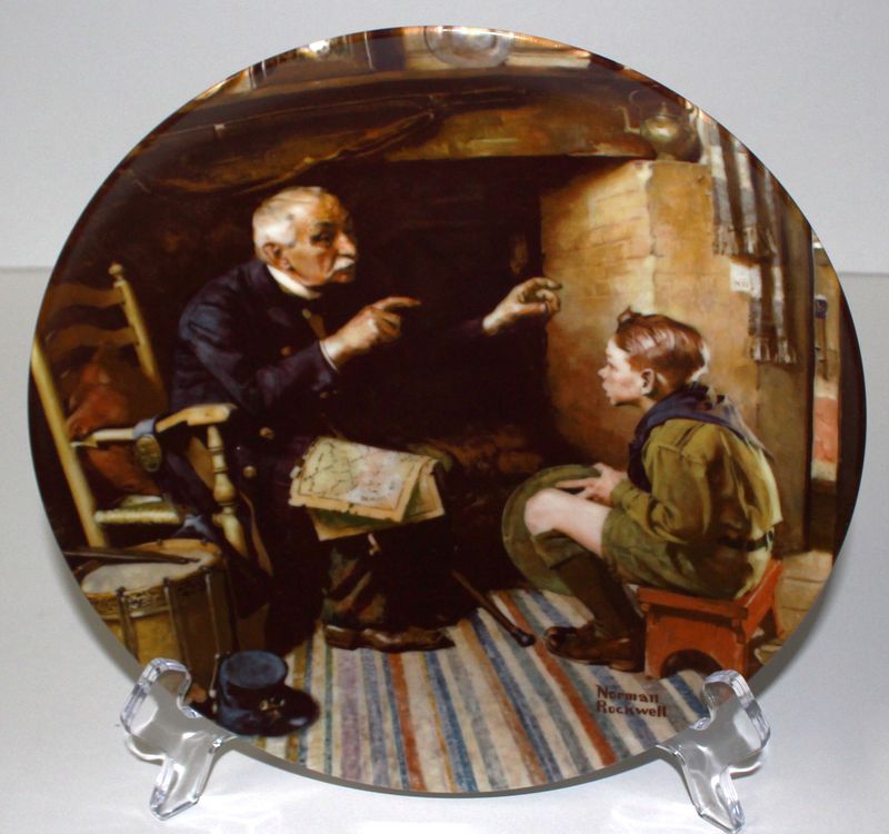 Norman Rockwell Heritage Collection “THE VETERAN” 1988 Collector Plate with COA