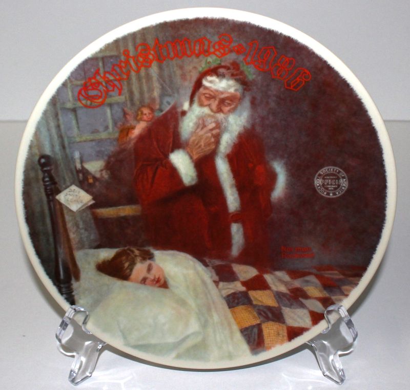 Norman Rockwell “DEER SANTY CLAUS” 1986 Annual Christmas Collector Plate w/ COA