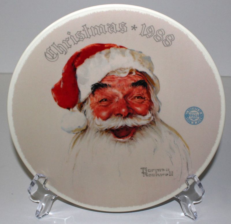 Norman Rockwell “SANTA CLAUS" 1988 Annual Christmas Collector Plate with COA