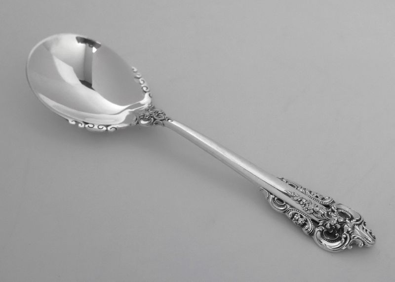 Wallace Grande Baroque Sterling Silver 6 1/4” Sugar Spoon – No Monogram
