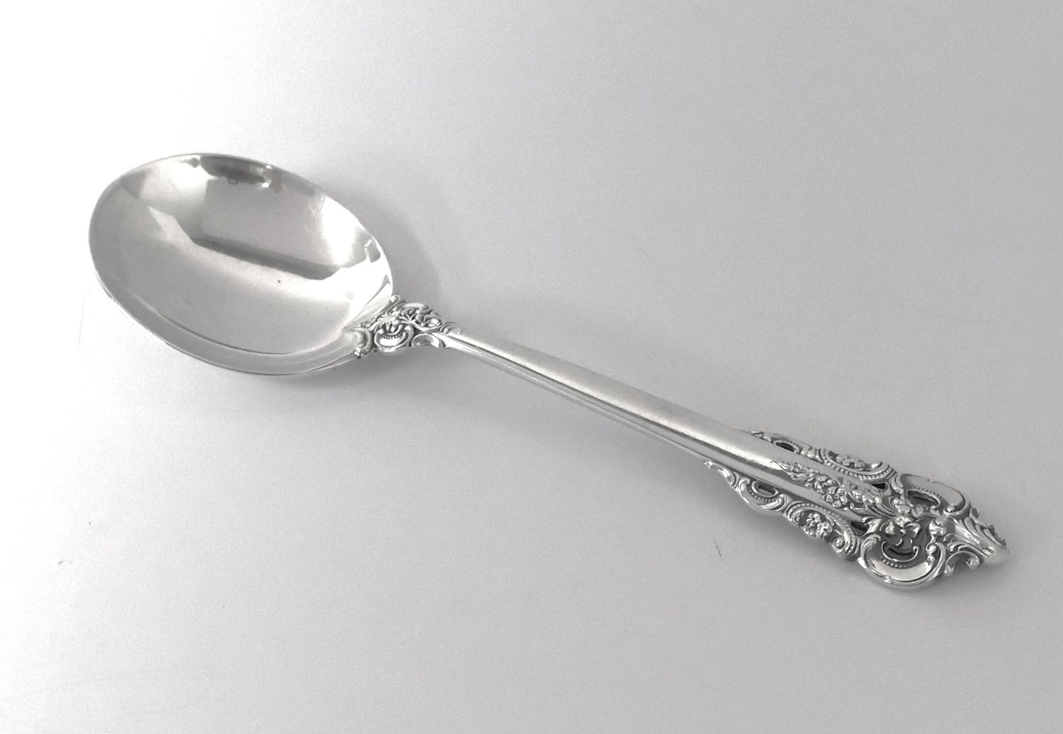 Wallace Grande Baroque Sterling Silver 6 1/8” Cream Soup Spoon – No Monogram