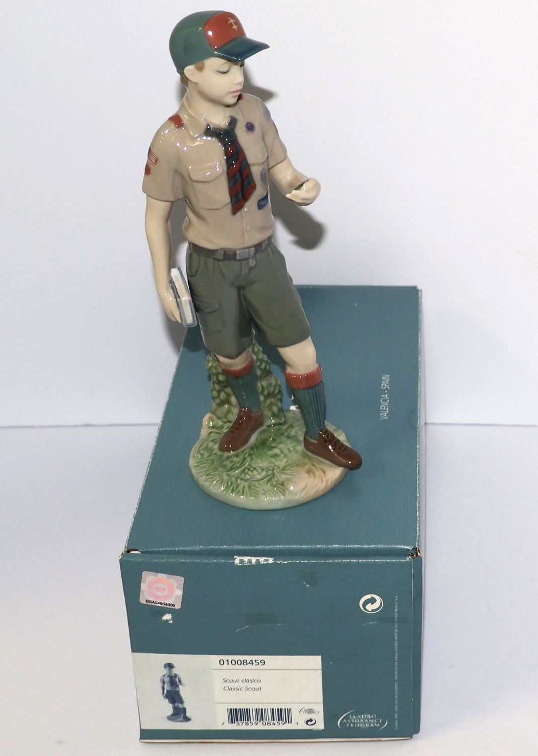 Lladro &quot;Classic Scout&quot; 100th Anniversary Boy Scouts Figurine #8459 - Mint in Box