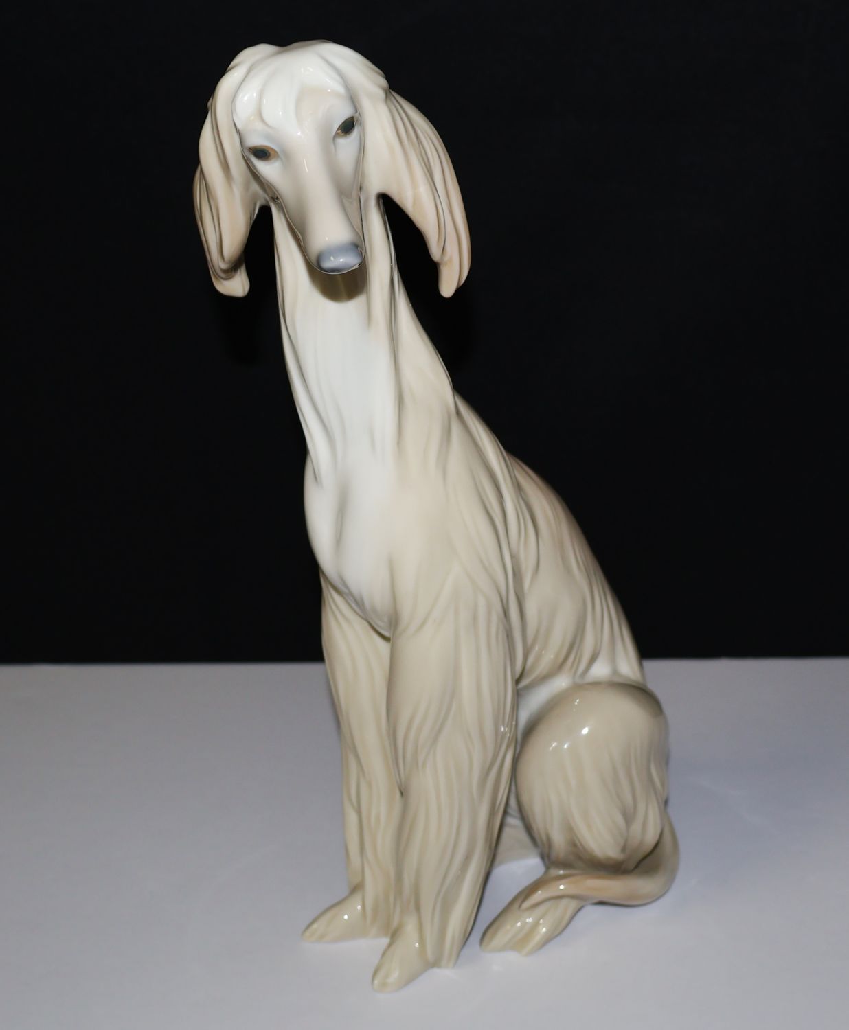Lladro Afghan Hound Dog Large 12” Tall Gloss Porcelain Figurine #1069