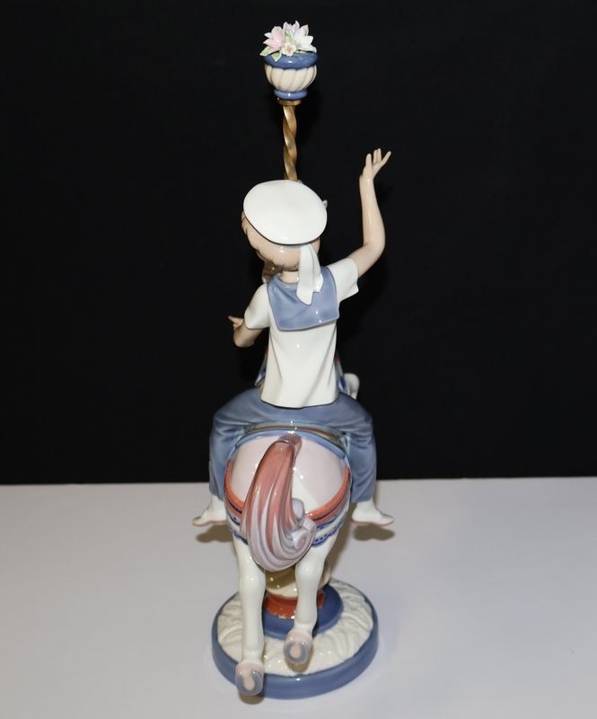 Lladro “Boy on Carousel Horse” 15.5” Gloss Figurine #1470 by Jose Puche