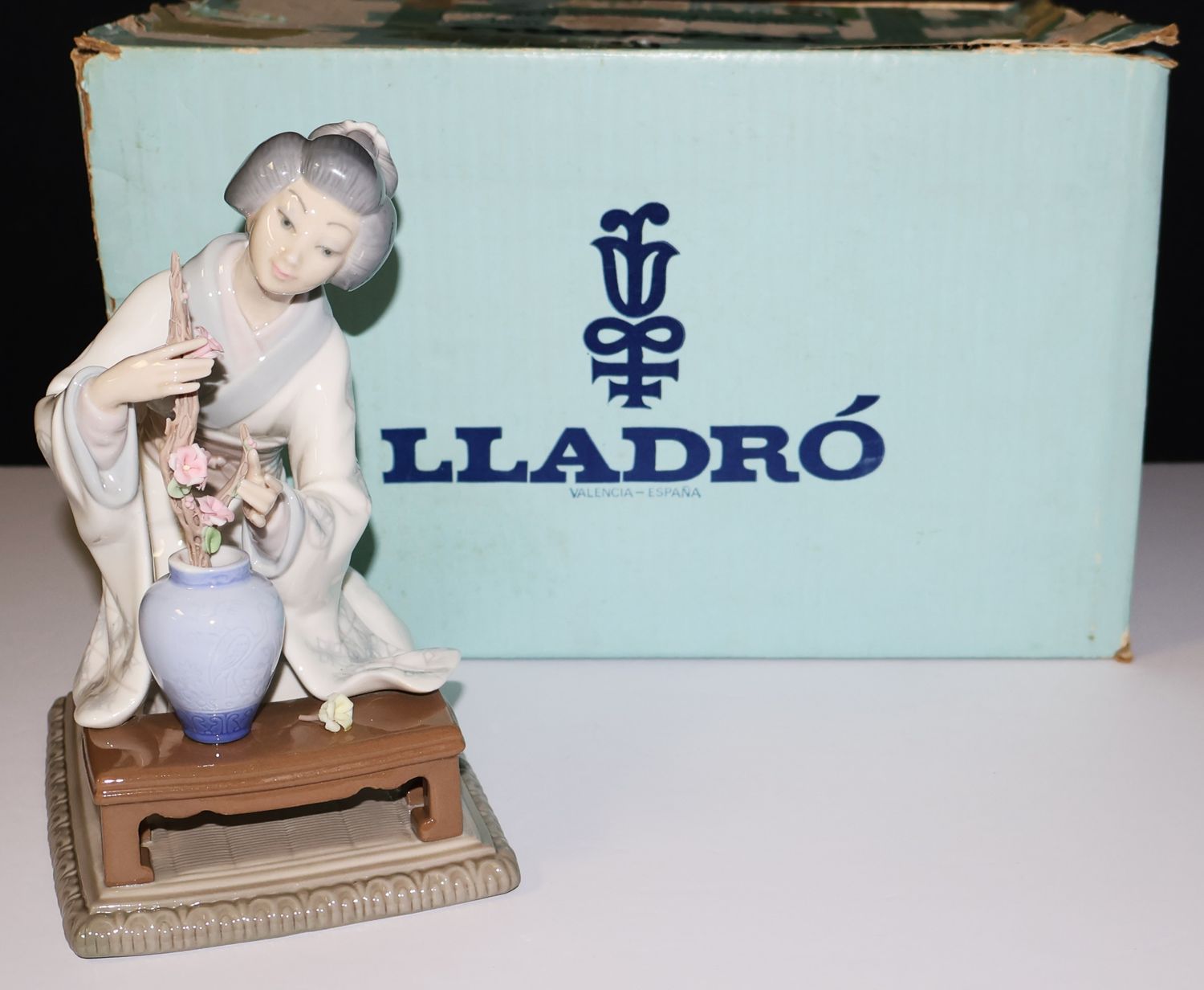 Lladro “Oriental Girl” 7.5” Gloss Porcelain Figurine #4840 in Original Box