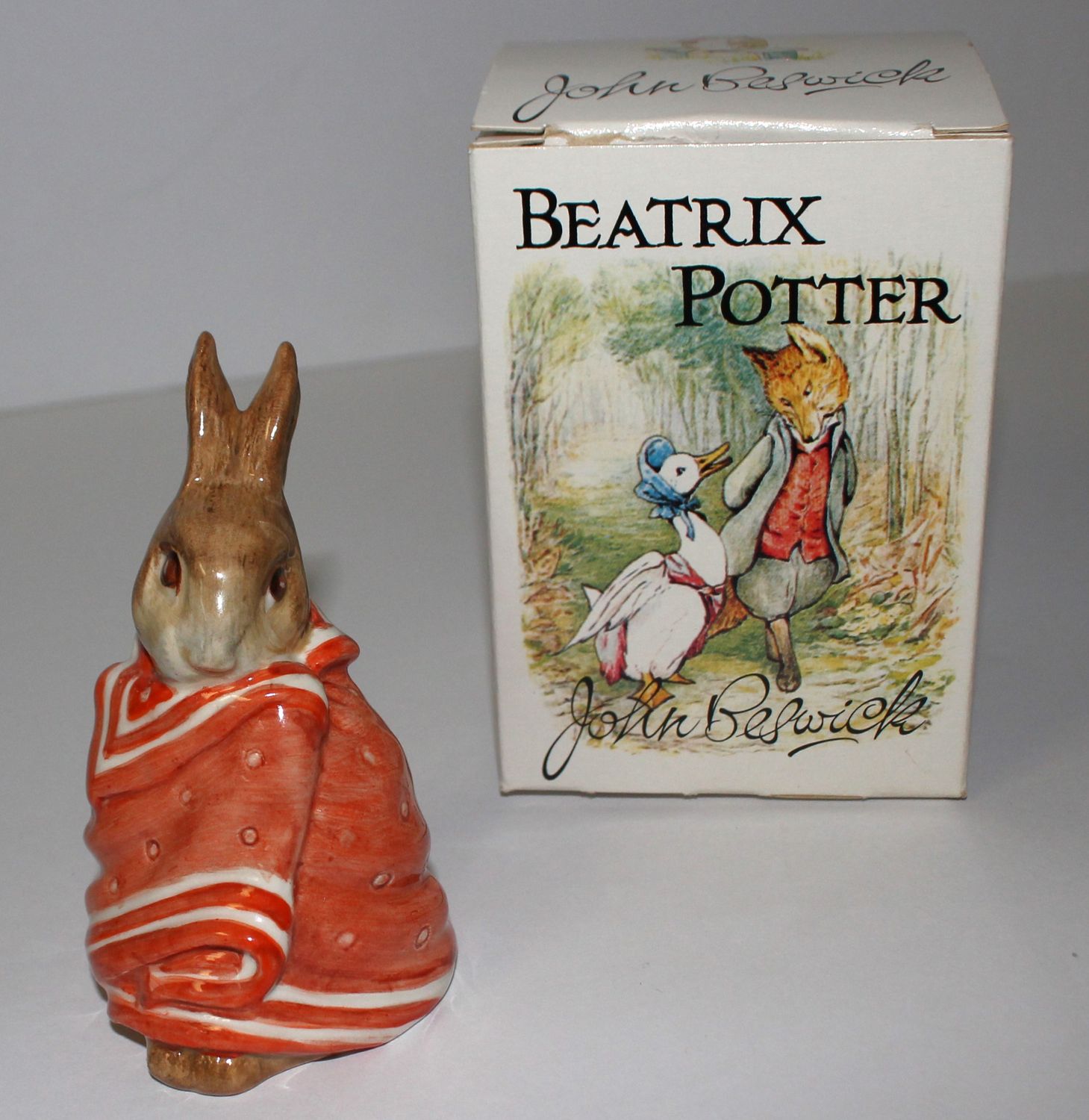 Beswick &quot;Poorly Peter Rabbit&quot; Beatrix Potter’s Porcelain Figurine with Box
