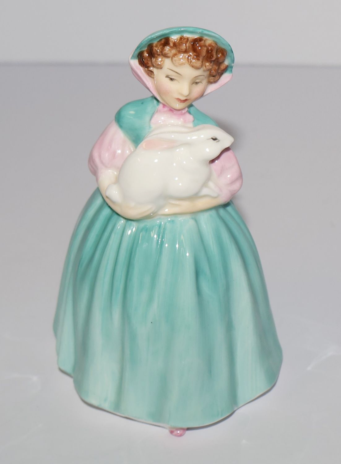 Royal Doulton 5&quot; Tall Figurine - &quot;Bunny&quot; HN 2214 - Child Studies by Peggy Davies