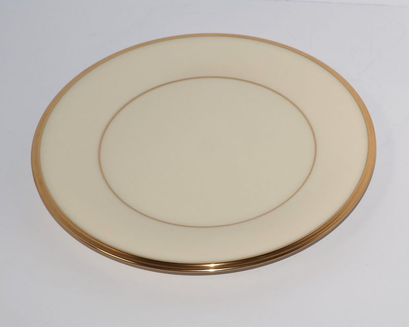 Lenox Eternal 8” Salad Plate – Ivory with Gold Trim – Made in USA | Multiple Available