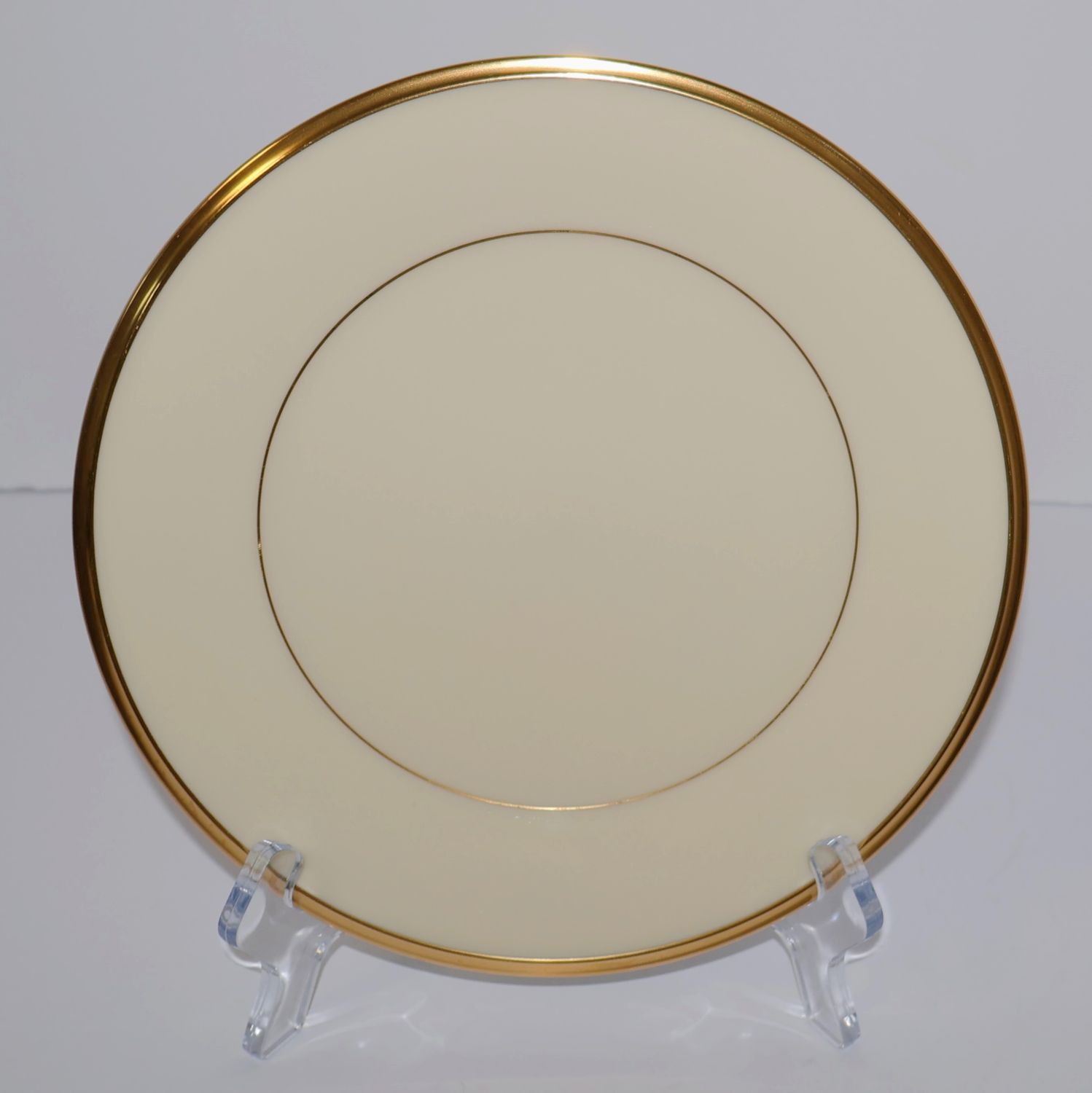 Lenox Eternal 8” Salad Plate – Ivory with Gold Trim – Made in USA | Multiple Available