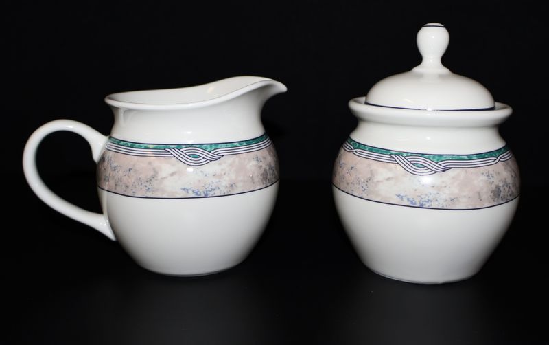 ​Lenox Key West – Casual Images Creamer &amp; Sugar Bowl with Lid | Made in Brazil