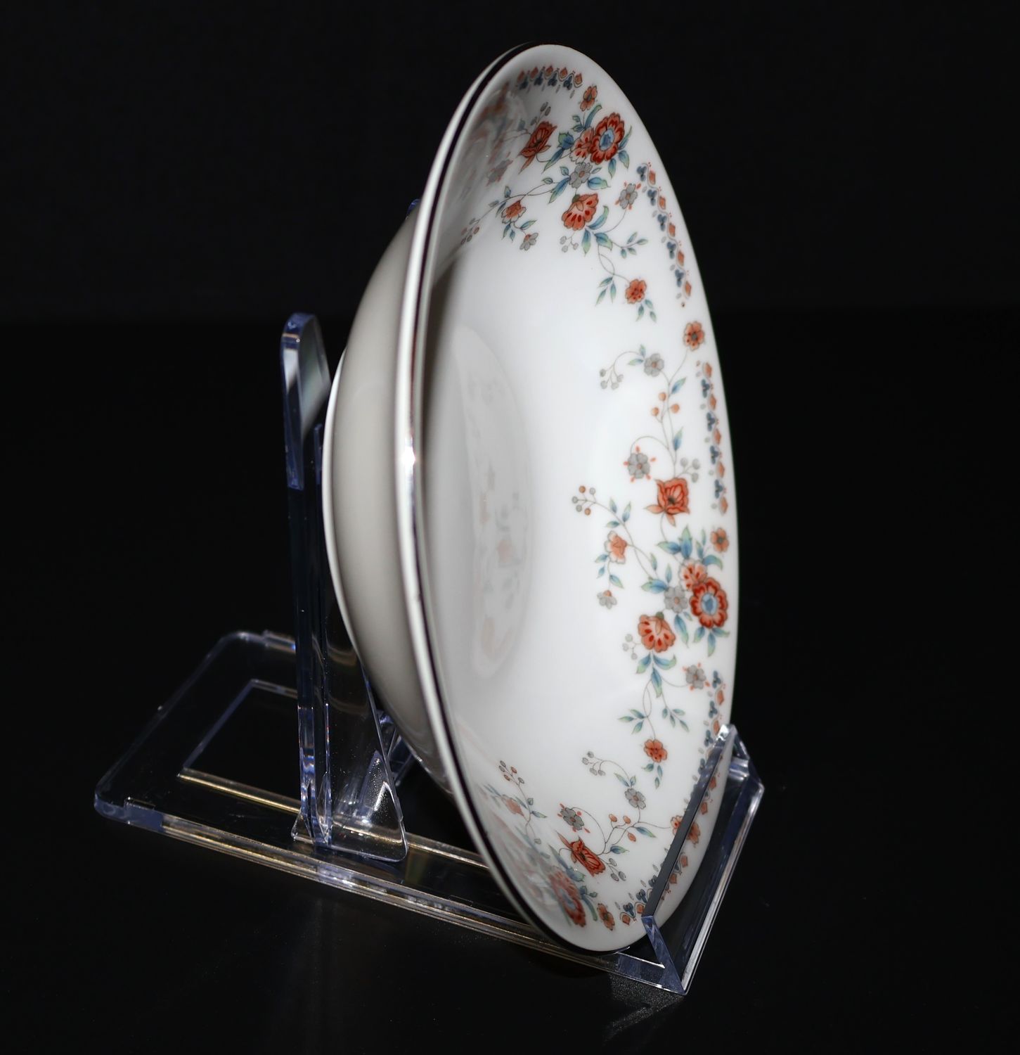 China Pearl Josephine Fruit / Dessert Bowl - Platinum Trim | Multiple Available