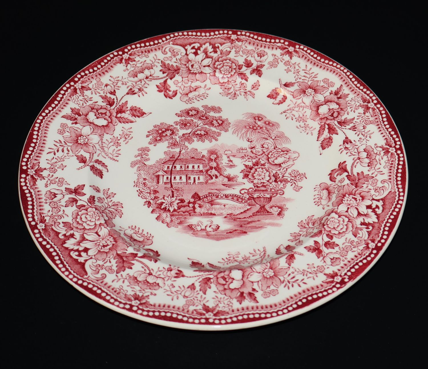 Royal Staffordshire Tonquin Red Pink Salad Plate – Made in England | Multiple Available