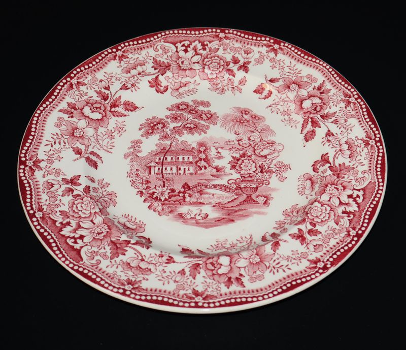 Royal Staffordshire Tonquin Red Pink Salad Plate – Made in England | Multiple Available