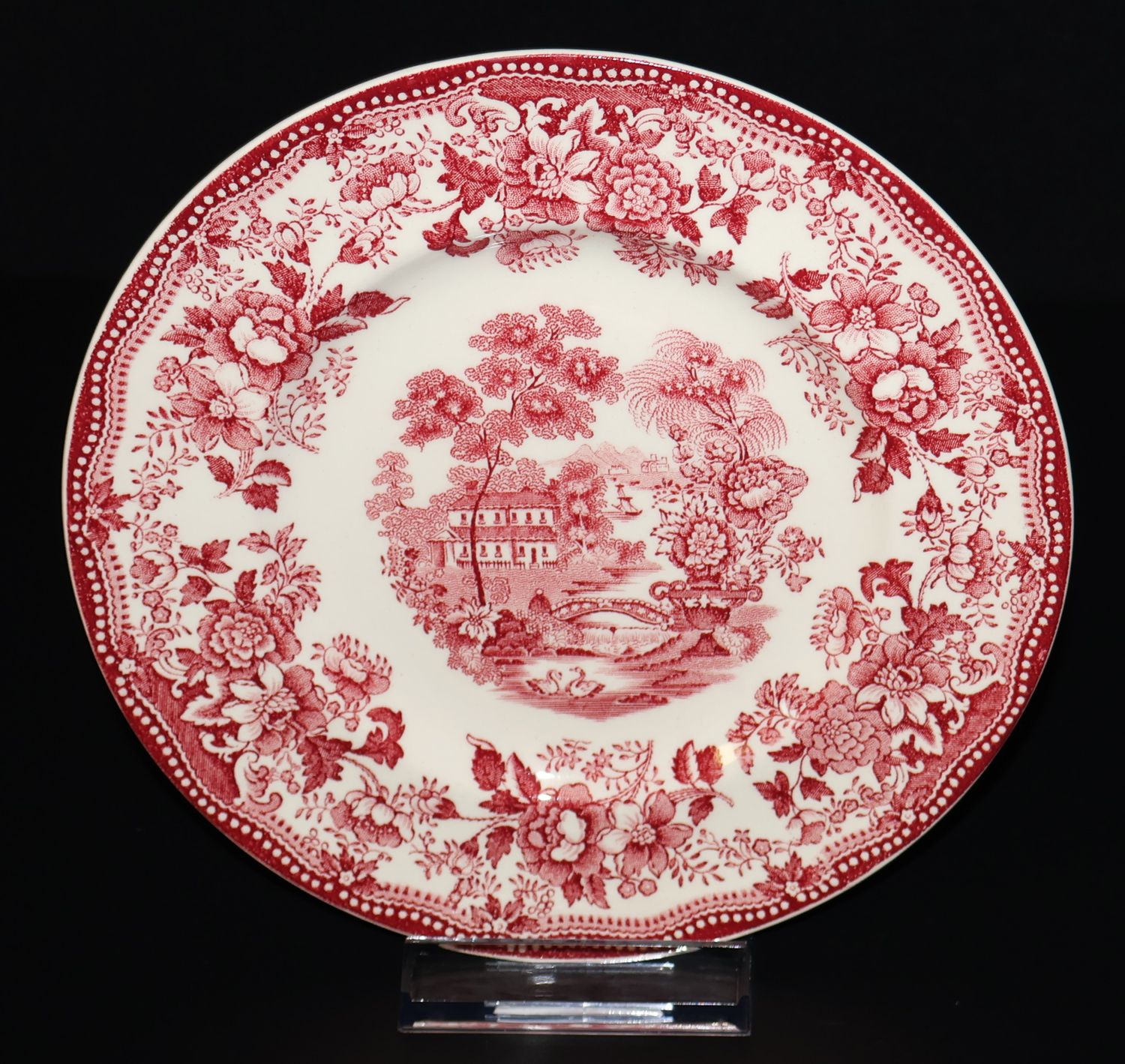 Royal Staffordshire Tonquin Red Pink Bread Plate – England | Multiple Available