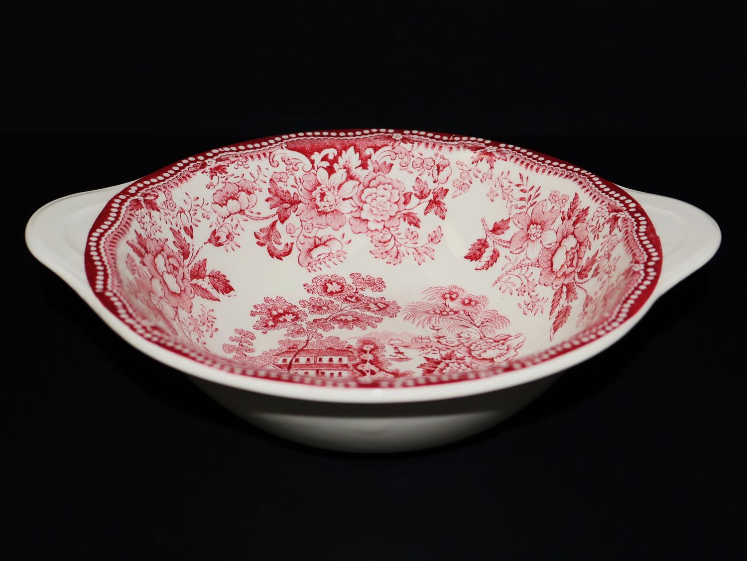 Royal Staffordshire Tonquin Red Pink Lugged Cereal Bowl – England | Multiple Available