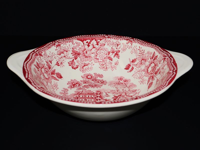 Royal Staffordshire Tonquin Red Pink Lugged Cereal Bowl – England | Multiple Available