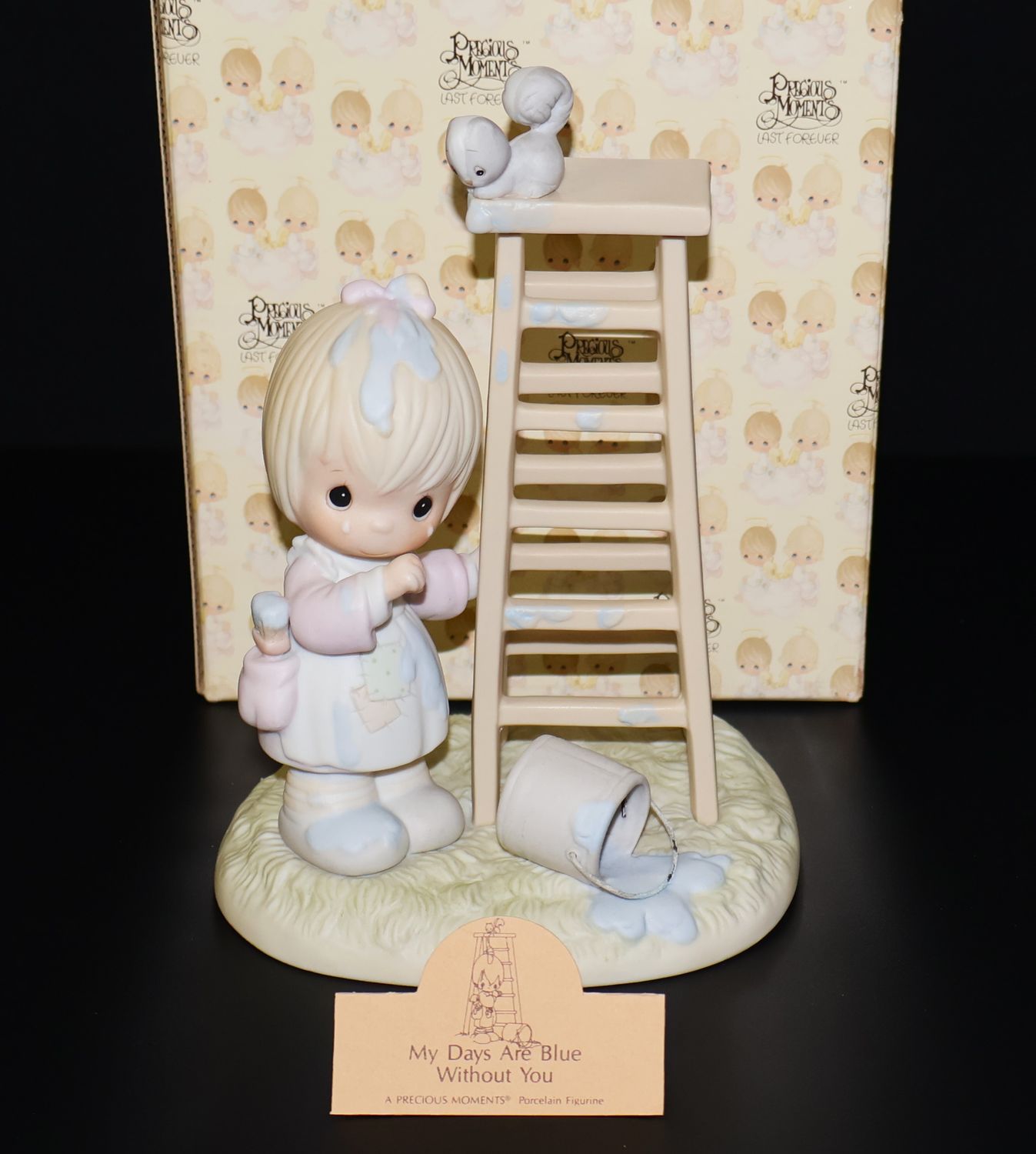 Precious Moments Figurine #520802 “My Days Are Blue Without You” (With Original Box)