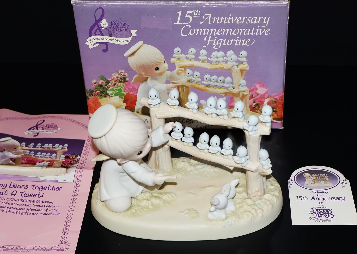 Precious Moments Figurine #530786 – “15 Happy Years Together What A Tweet” (With Box)