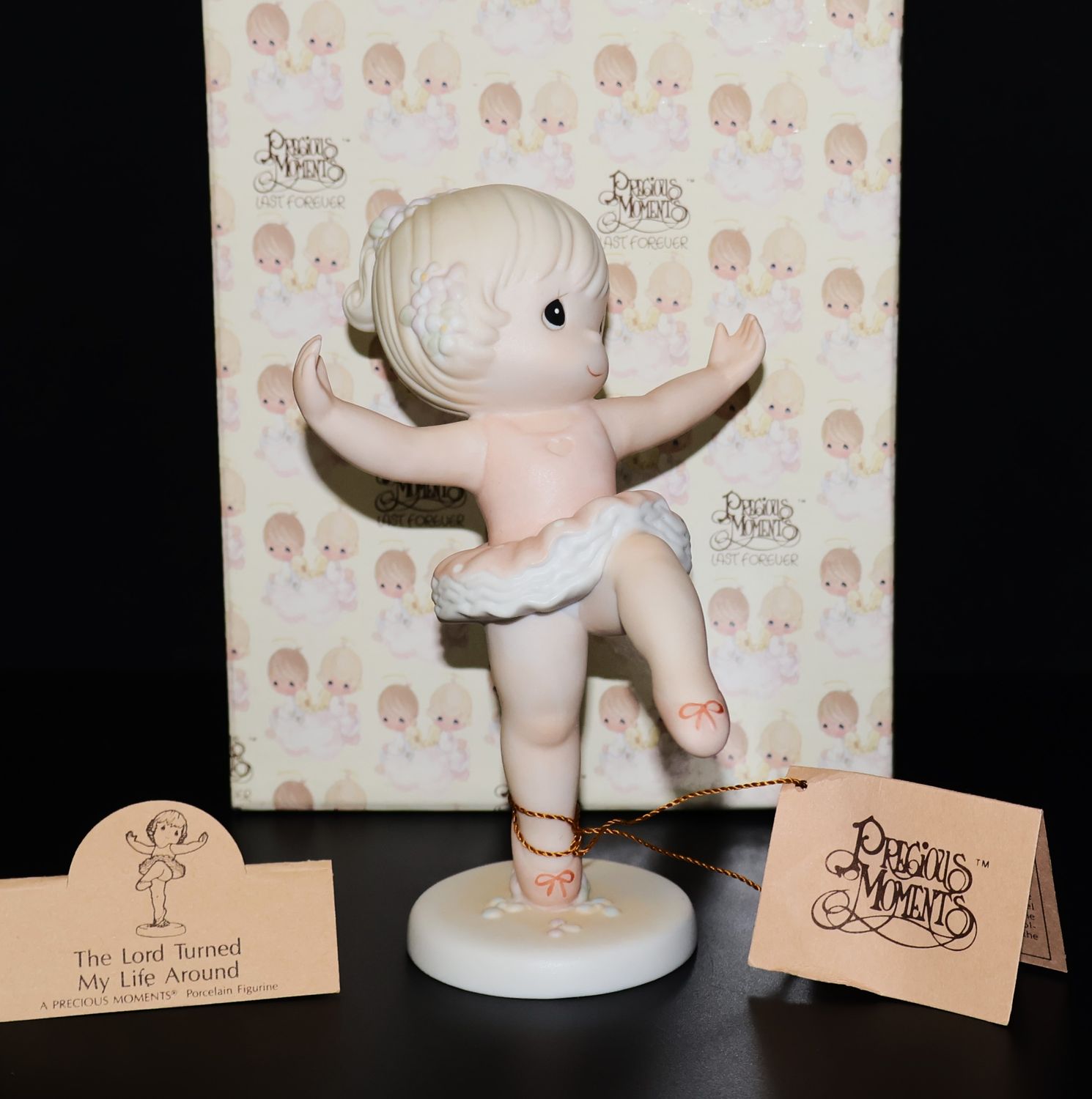 Precious Moments Figurine #520535 “The Lord Turned My Life Around” (With Original Box)