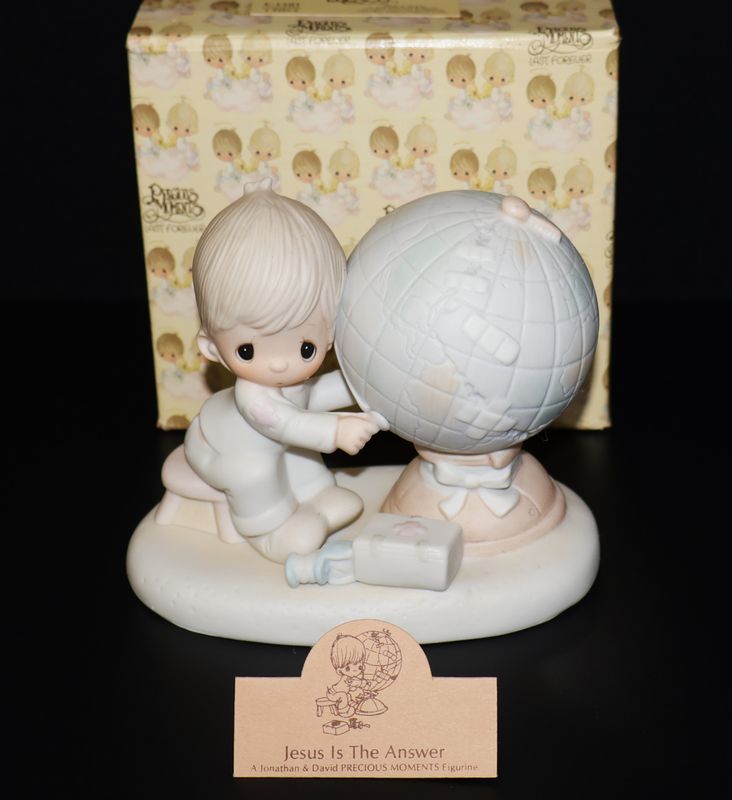 Precious Moments 1978 Figurine #E-1381 “Jesus Is The Answer” (With Original Box)