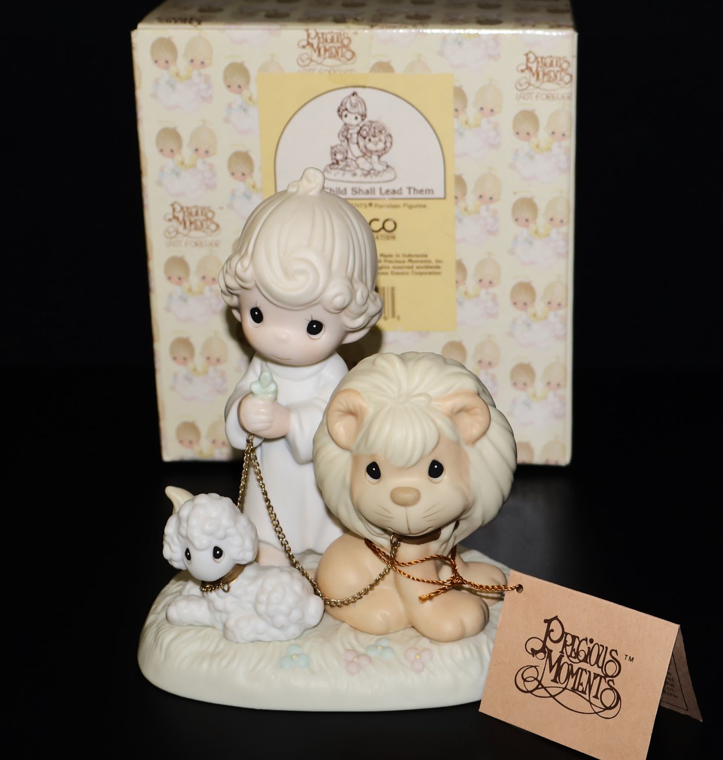 Precious Moments Figurine #E9287R – “And A Child Shall Lead Them” (1996) with Original Box