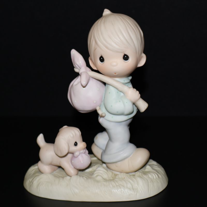 Precious Moments Figurine #E-0525 – “You Can’t Run Away From God” (1983) with Original Box