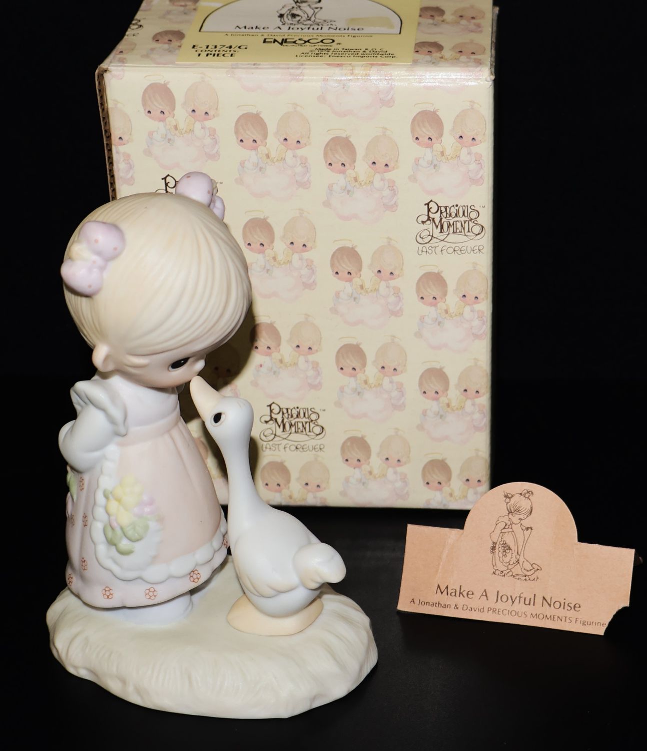 Precious Moments Figurine #E1374-G – “Make A Joyful Noise” (1978) with Original Box