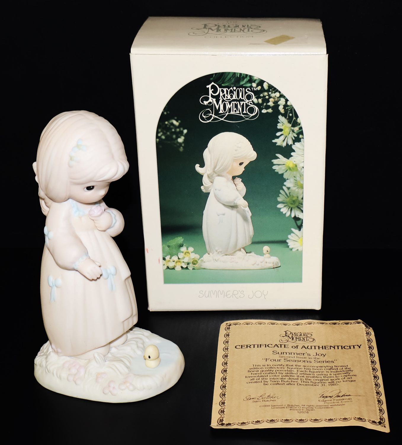 Precious Moments Figurine #12076 – “Summer’s Joy” (Four Seasons Collection) with Box &amp; COA