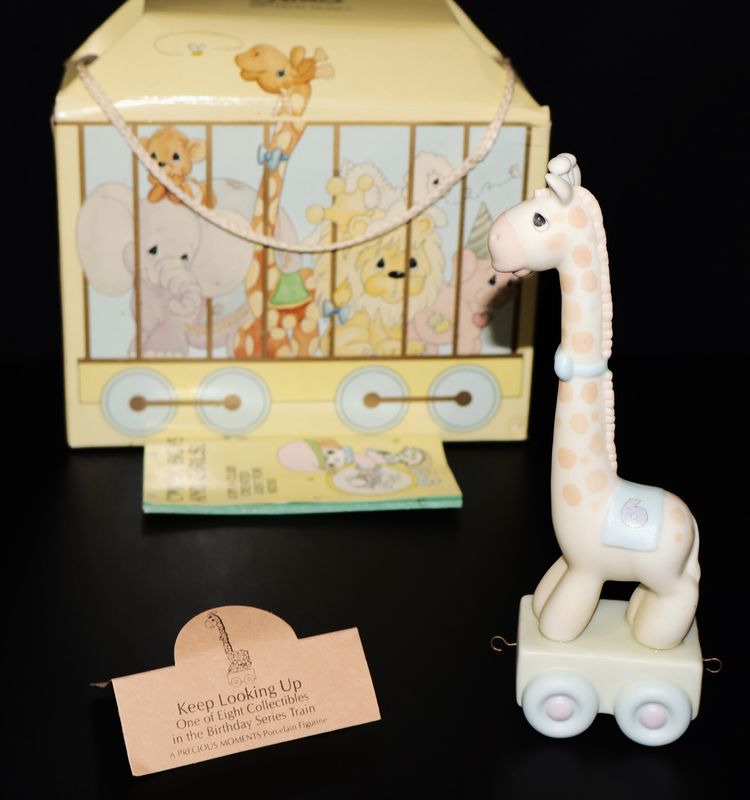 Precious Moments “Keep Looking Up” - Age 6 Birthday Train Figurine #15997 (with Box)