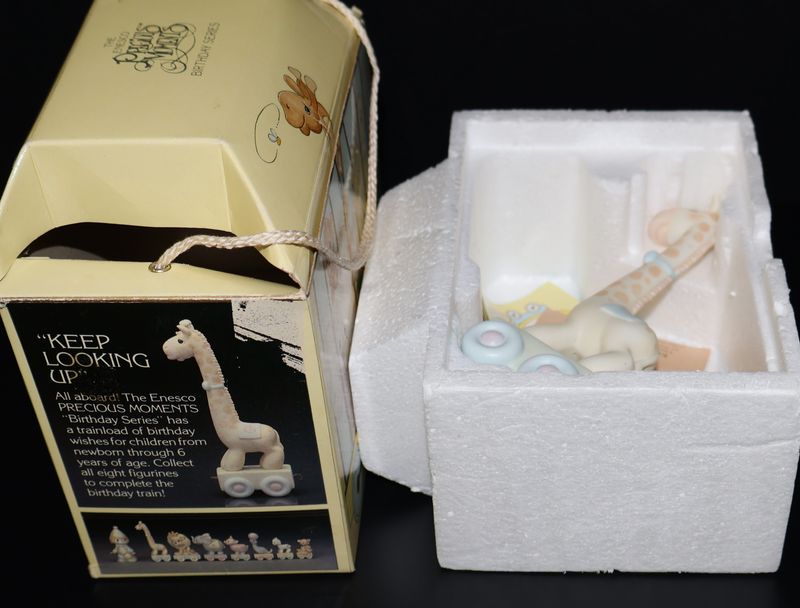 Precious Moments “Keep Looking Up” - Age 6 Birthday Train Figurine #15997 (with Box)