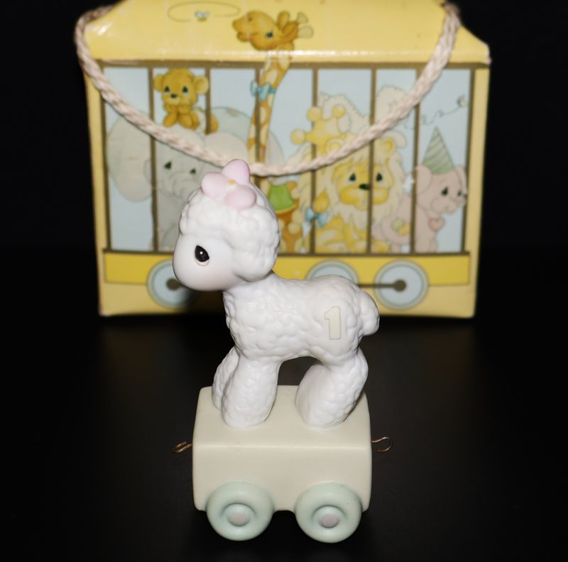 Precious Moments “Happy Birthday Little Lamb” (Age 1) Train Figurine #15946 - with Box