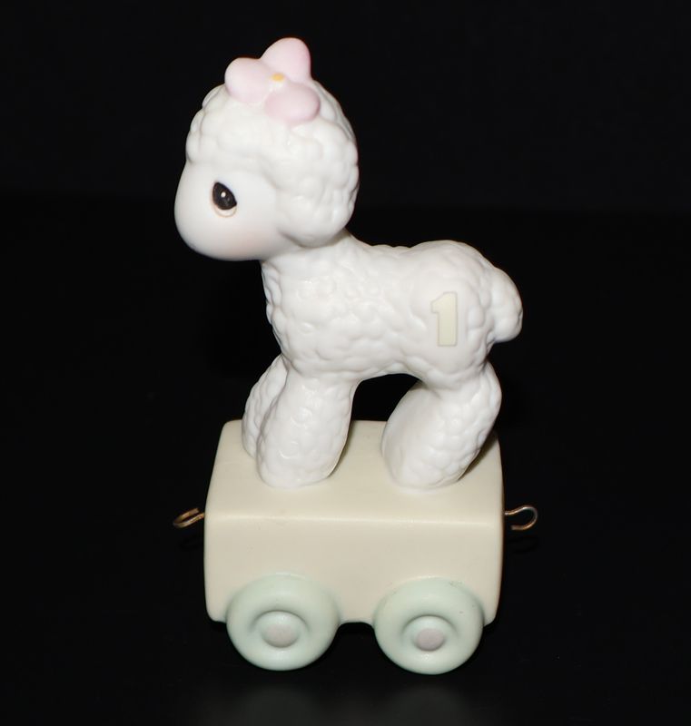 Precious Moments “Happy Birthday Little Lamb” (Age 1) Train Figurine #15946 - with Box