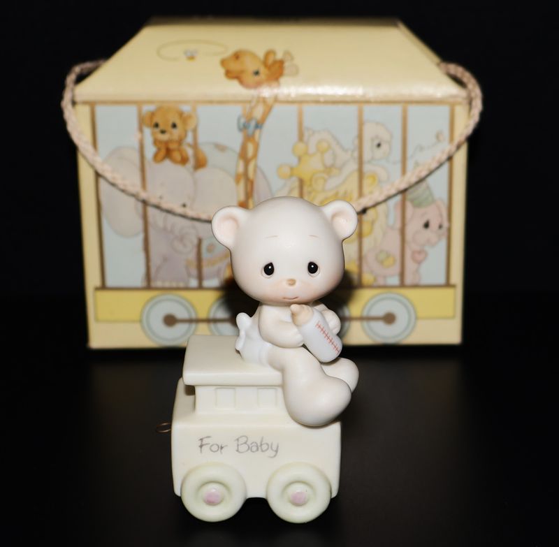 Precious Moments “May Your Birthday Be Warm” Train Figurine #15938 (For Baby) with Box