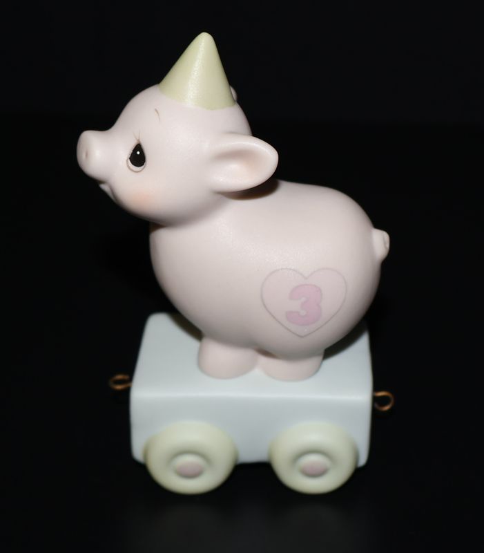 Precious Moments “Heaven Bless Your Special Day” Train Figurine #15954 (Age 3) with Box