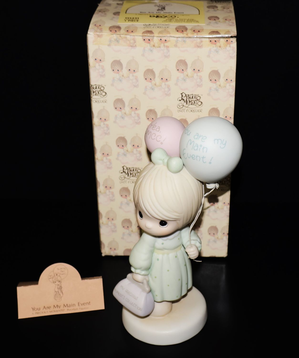 Precious Moments 1987 Figurine “You Are My Main Event” (115231) with Original Box