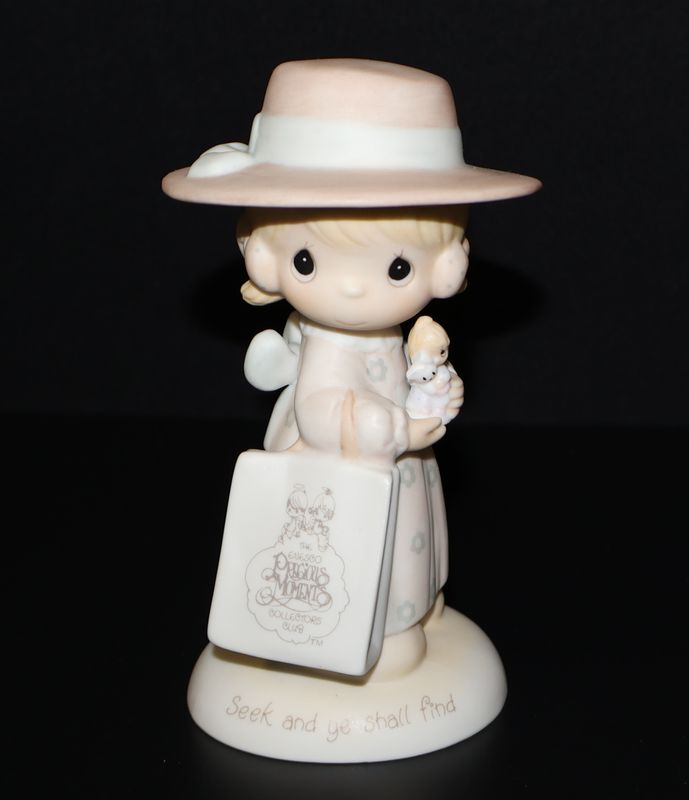 Precious Moments 1985 Figurine “Seek and Ye Shall Find” (E-0005) with Original Box