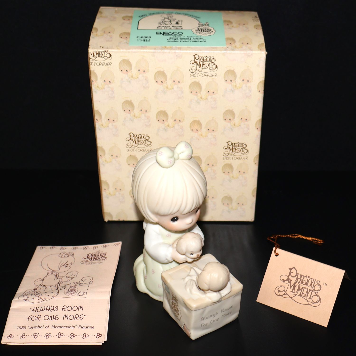 Precious Moments 1989 Figurine – “Always Room for One More” (C-0009) with Original Box