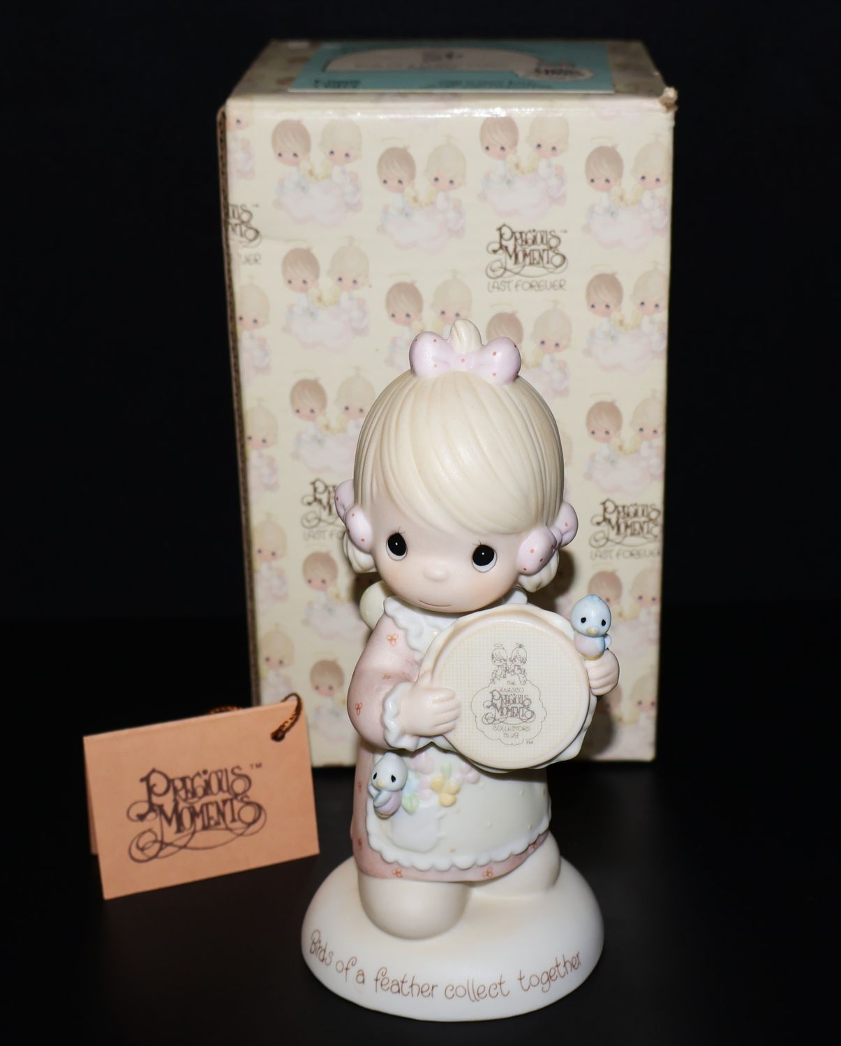 Precious Moments 1986 Figurine “Birds of A Feather Collect Together” (E-0006) with Original Box