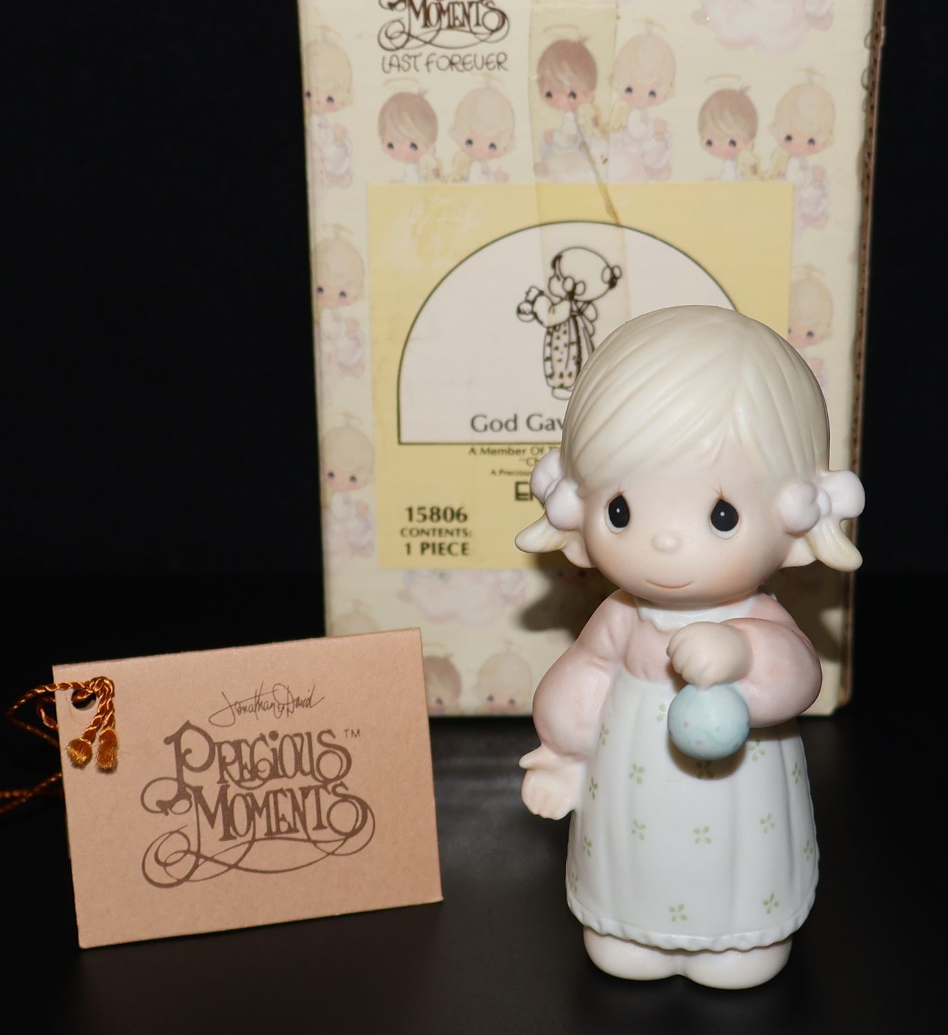 Precious Moments 1985 Figurine “God Gave His Best” (15806) with Original Box